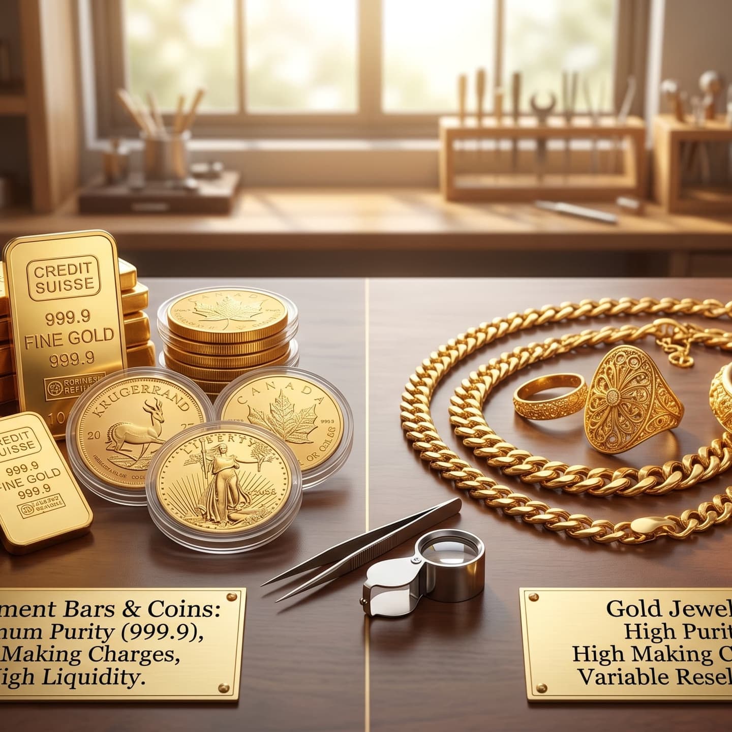A Beginner's Guide to Investing in Gold: Bars vs. Jewelry